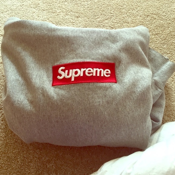 SUPREME GREY HOODIE BOGO